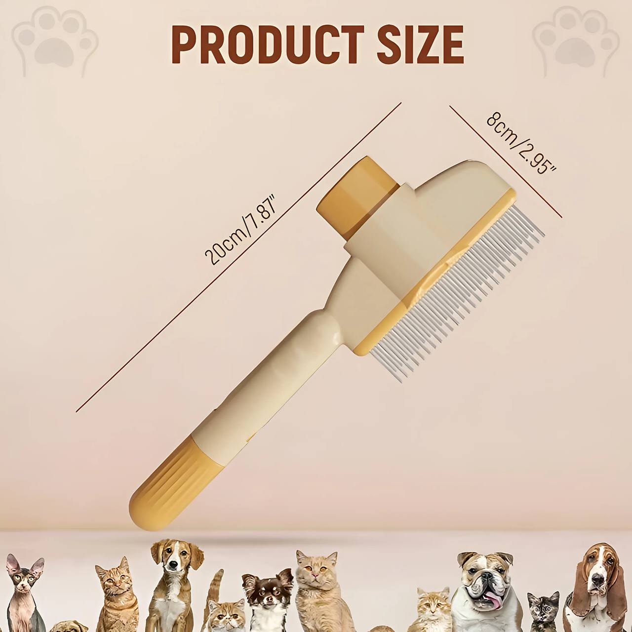 š„Self-cleaning Pet Flea Comb Grooming Brush
