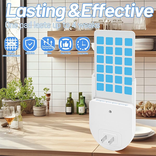 (1 Device + 5 Refills)Fruit Fly Traps for Indoors,Gnat Traps for House Indoor Plug-in Light for Flies