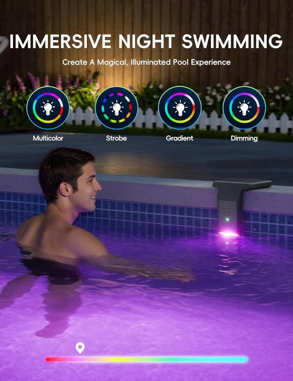 Poolside Solar light, Solar Light for Swimming Pool✨
