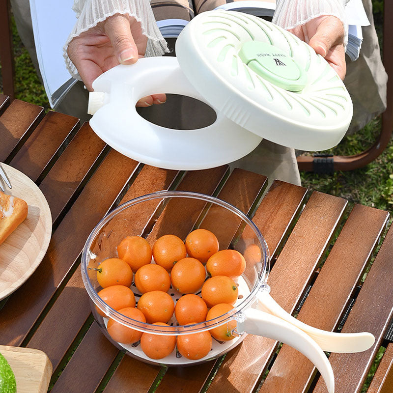 Collapsible Fresh-Keeping Container with Lid – Storage & Strainer in One