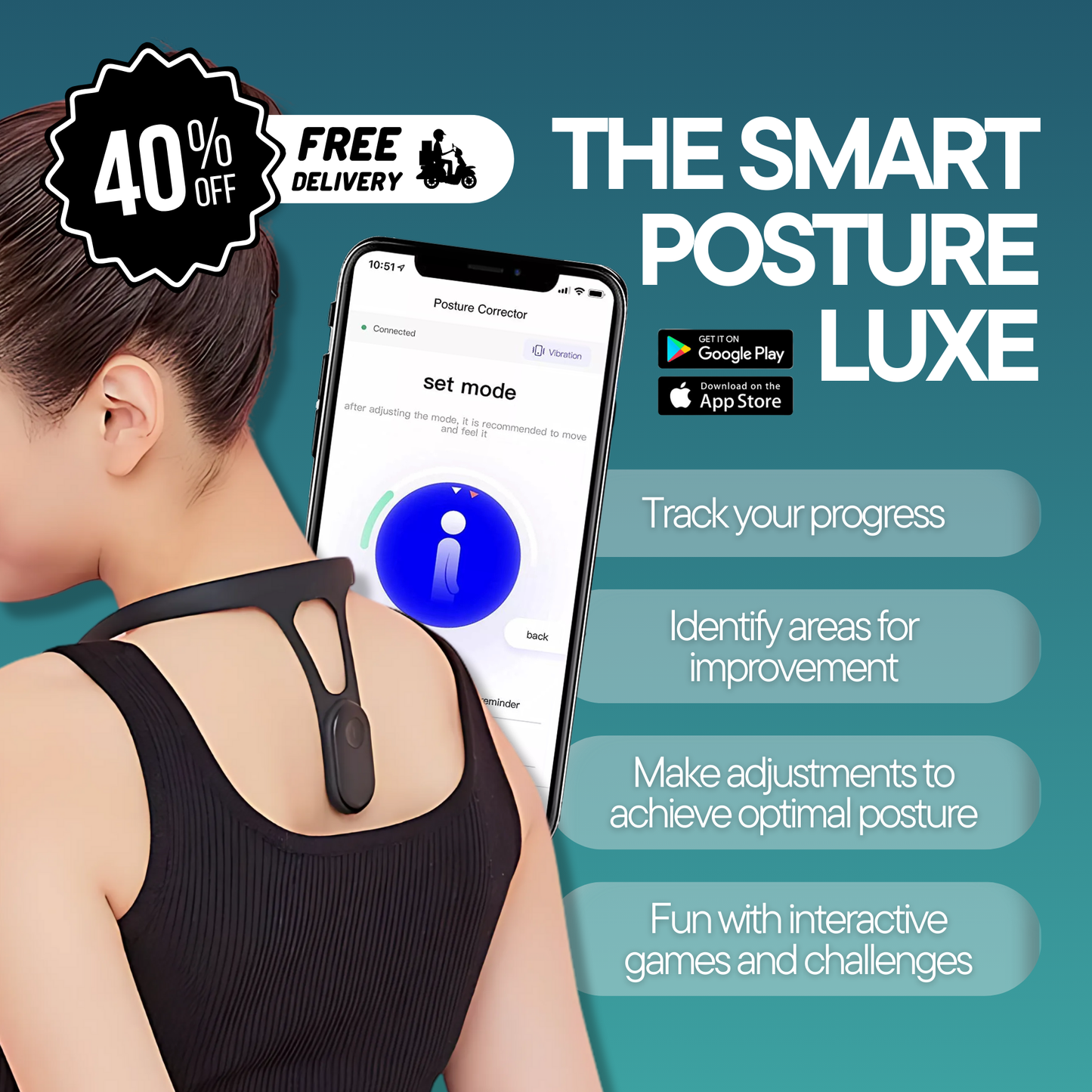 Hipeerm Smart | Invisible Posture Corrector for Everyone!
