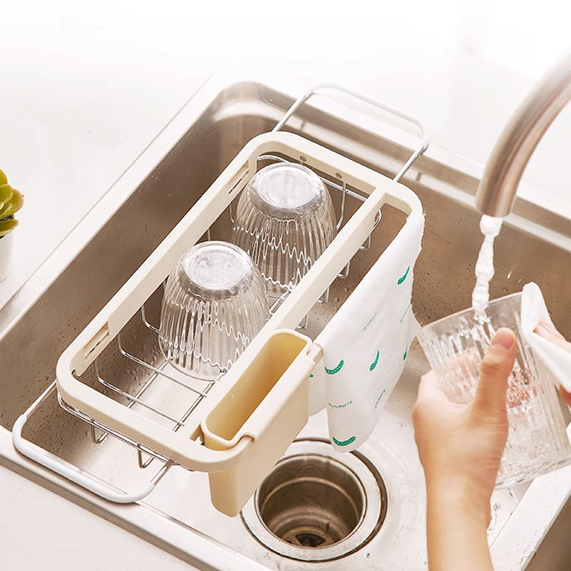 Adjustable Kitchen Sink Rack – For Washing & Draining