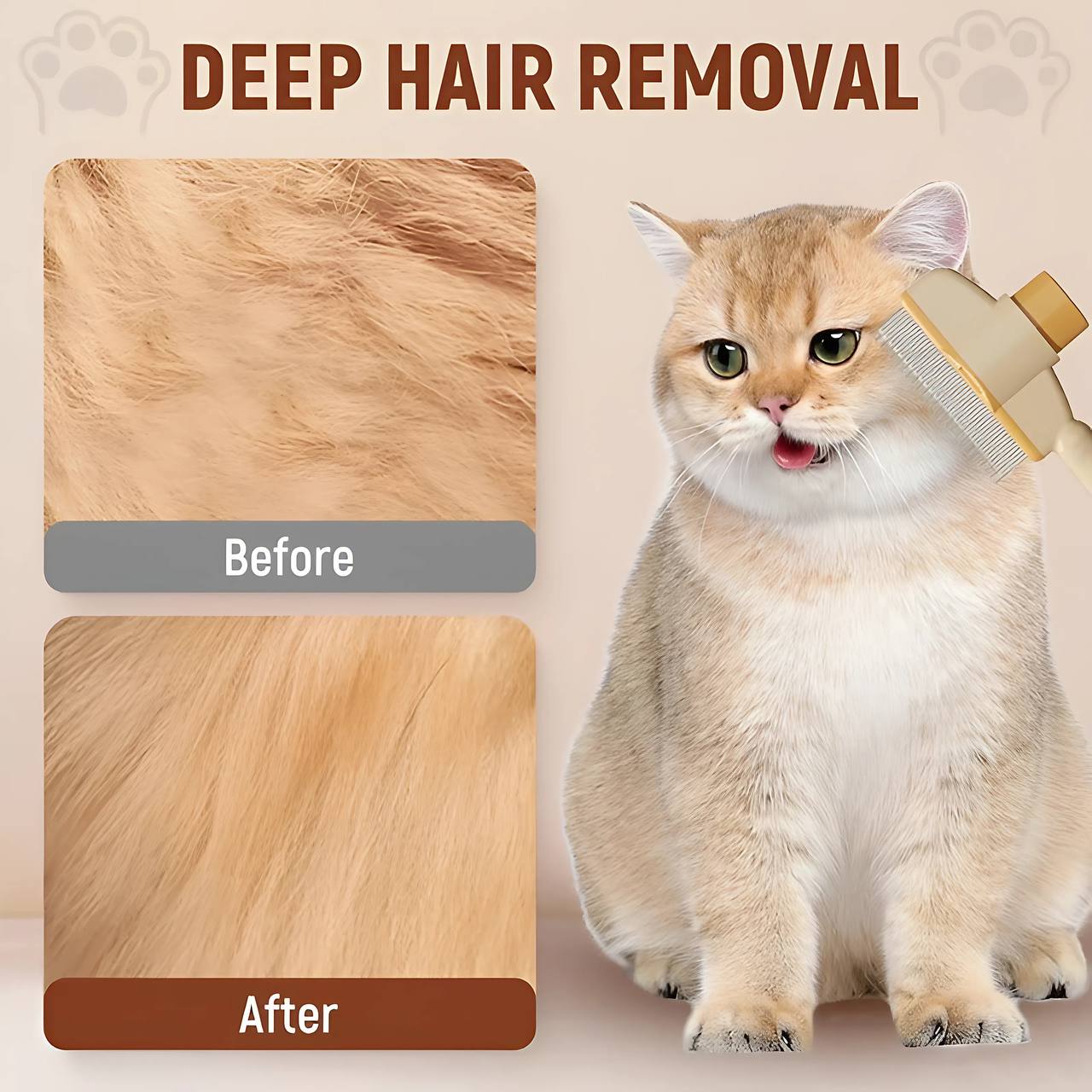 š„Self-cleaning Pet Flea Comb Grooming Brush