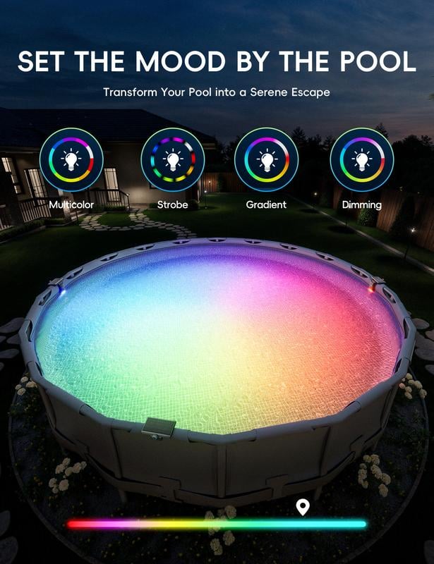 Poolside Solar light, Solar Light for Swimming Pool✨