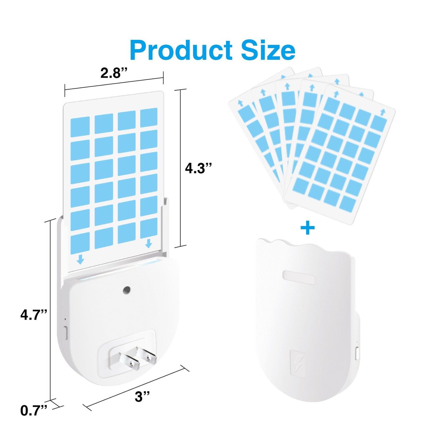 (1 Device + 5 Refills)Fruit Fly Traps for Indoors,Gnat Traps for House Indoor Plug-in Light for Flies