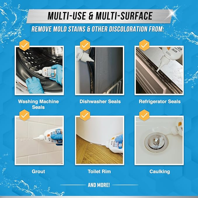 DIRT STAINS REMOVER Gel Cleaner Heavy Duty Stain Cleaner for Front Loader Washing Machine Seal