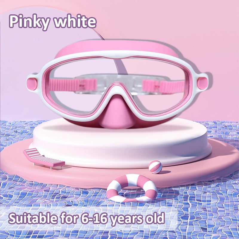🏊♀️HD children's large frame waterproof and anti-fog swimming goggles🥽