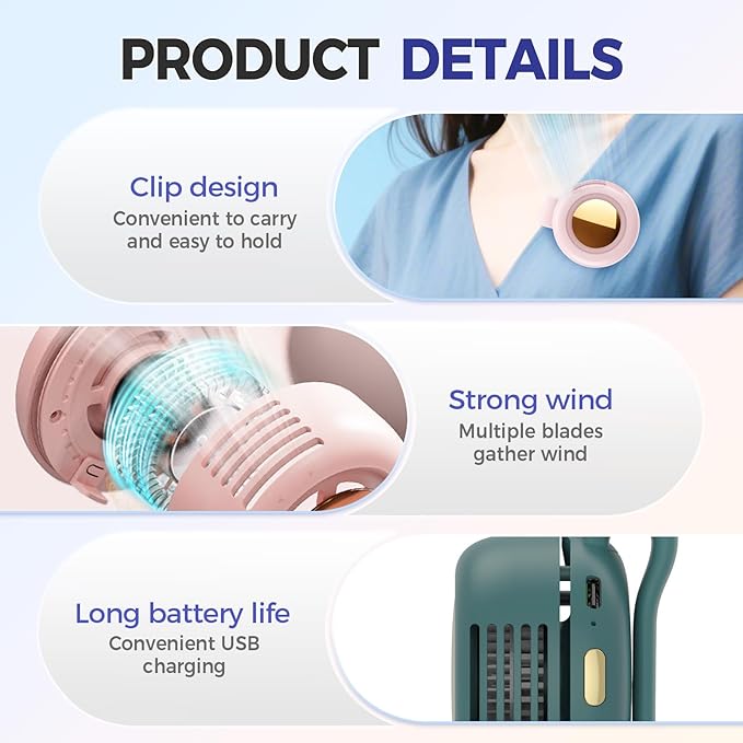🔥Portable Silent Mini Bladeless Electric Fan