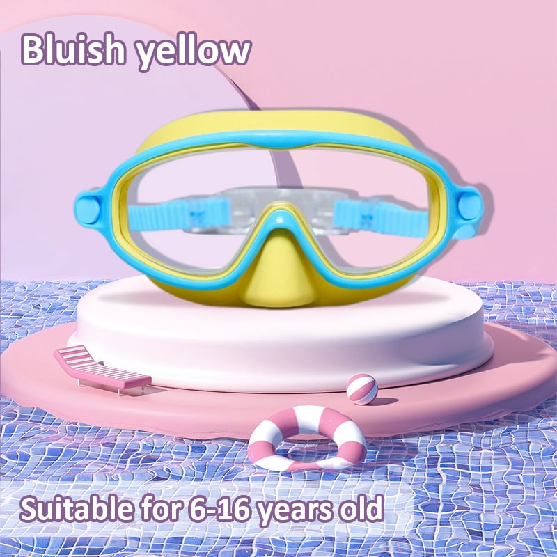🏊♀️HD children's large frame waterproof and anti-fog swimming goggles🥽