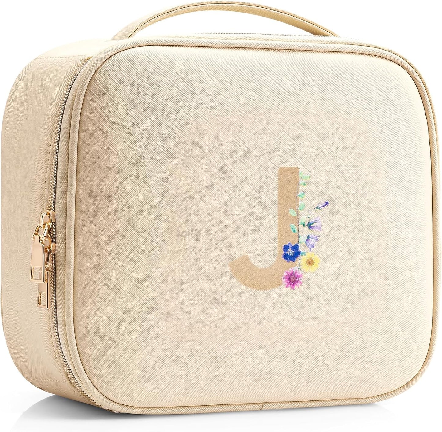 Faye | Travel Makeup Bag with Printed Initials