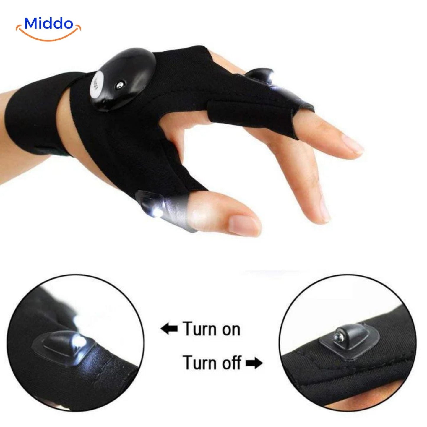 LightGrip™ Handschoenen | LED Verlichting voor Nachtlopen, Fietsen en vissen!