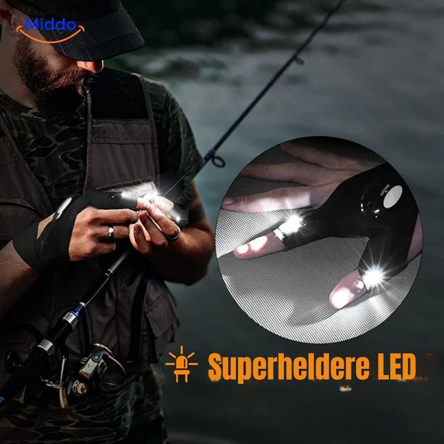 LightGrip™ Handschoenen | LED Verlichting voor Nachtlopen, Fietsen en vissen!