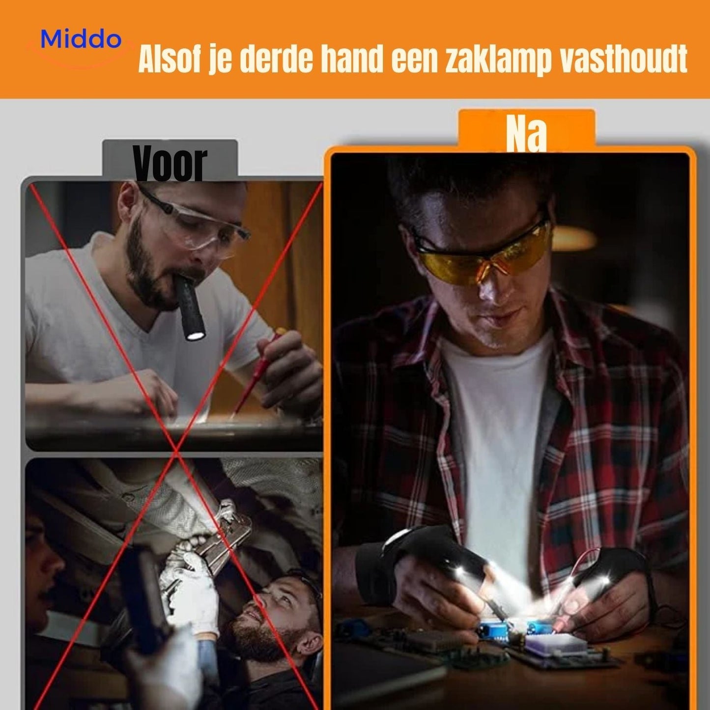 LightGrip™ Handschoenen | LED Verlichting voor Nachtlopen, Fietsen en vissen!