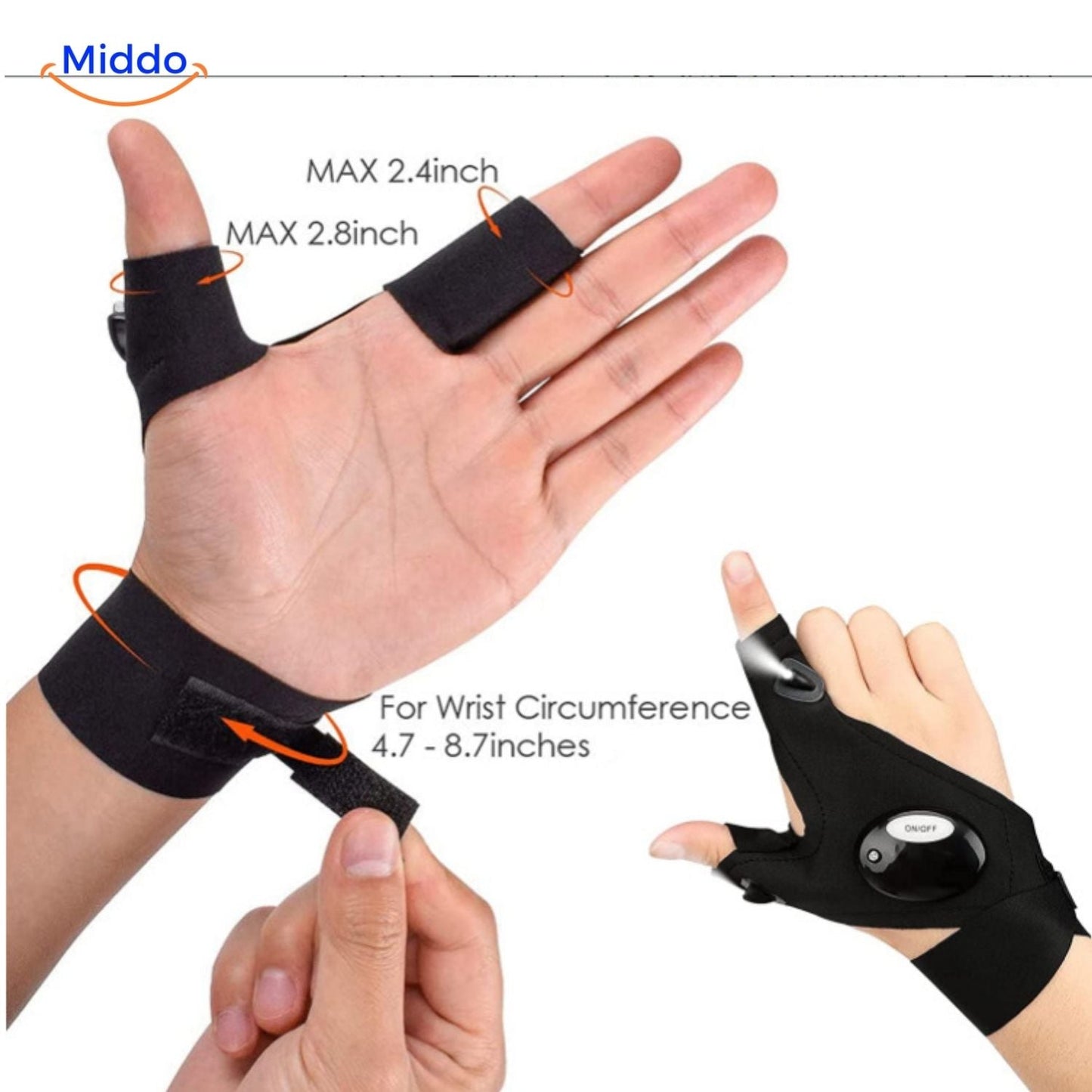 LightGrip™ Handschoenen | LED Verlichting voor Nachtlopen, Fietsen en vissen!