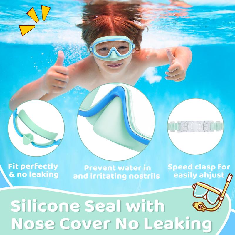 🏊♀️HD children's large frame waterproof and anti-fog swimming goggles🥽