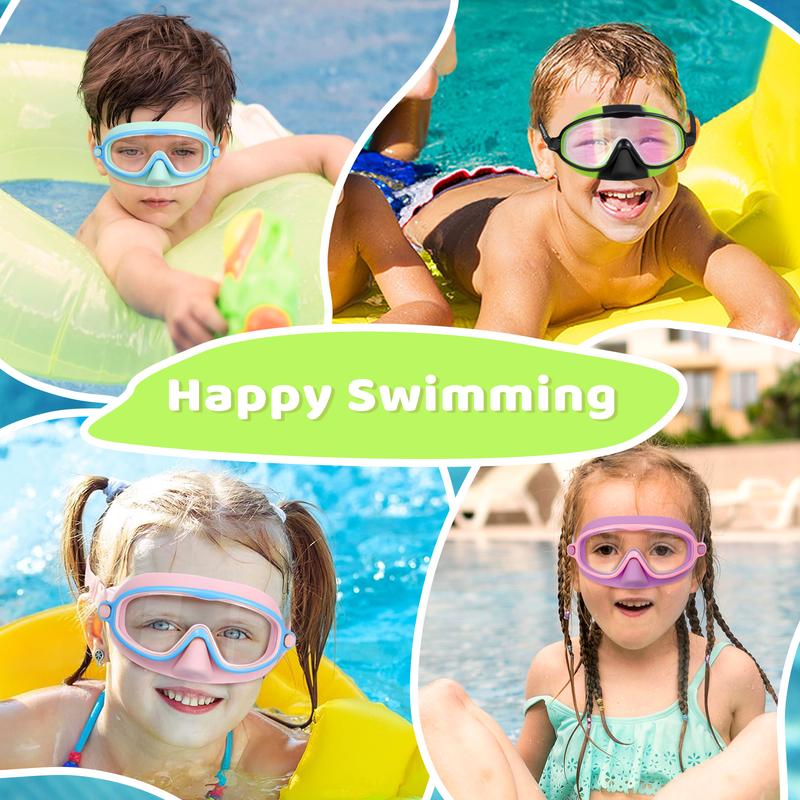 🏊♀️HD children's large frame waterproof and anti-fog swimming goggles🥽