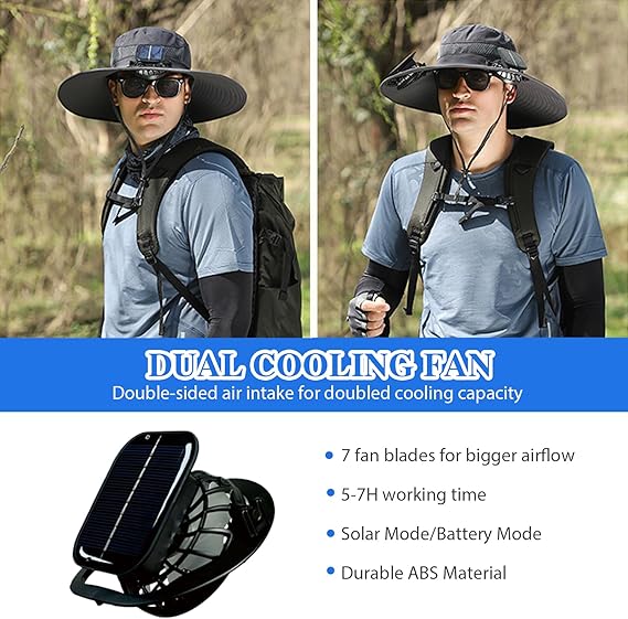 2025 New Ultralight Solar Fan Sun Hat – Lighter Than a Baseball!⚾(Only 11oz)