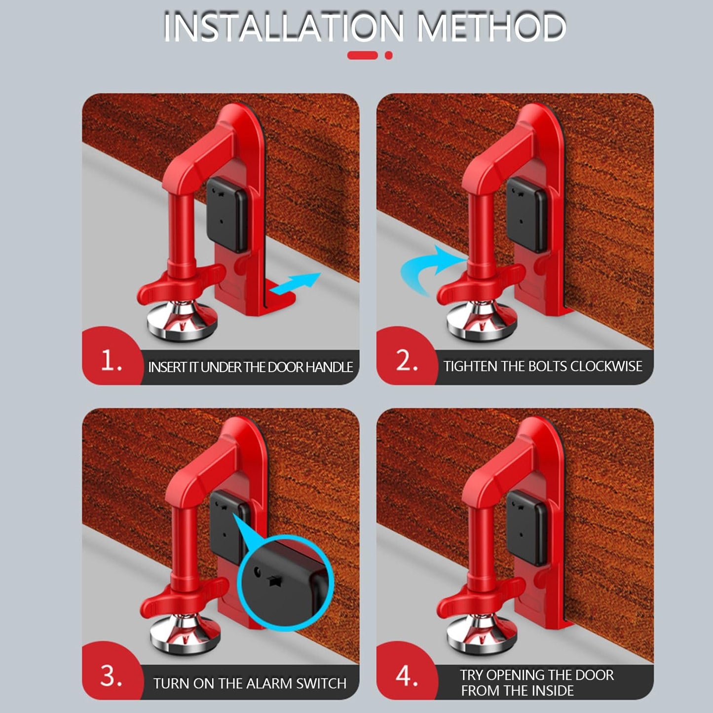 LagonshopTM Portable Alarm Door Stopper