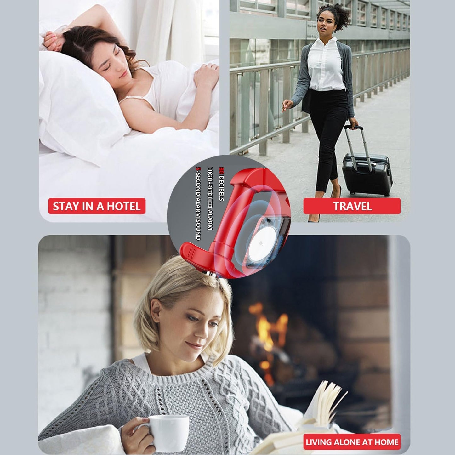 LagonshopTM Portable Alarm Door Stopper