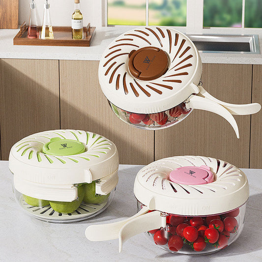 Collapsible Fresh-Keeping Container with Lid – Storage & Strainer in One