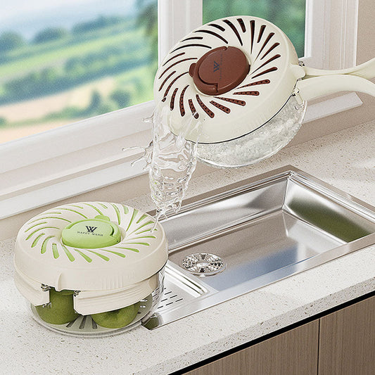 Collapsible Fresh-Keeping Container with Lid – Storage & Strainer in One