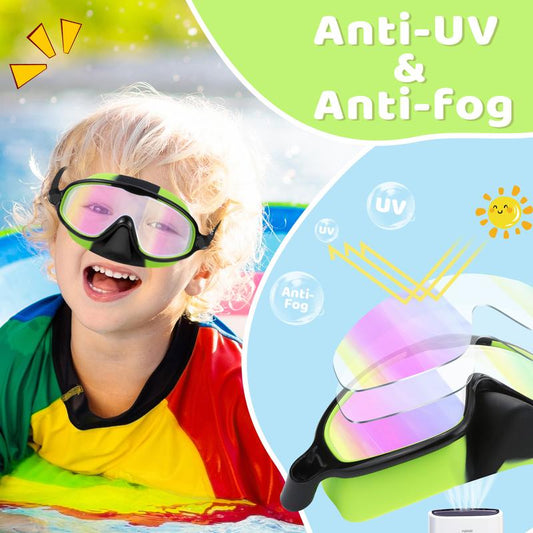 🏊‍♀️HD children's large frame waterproof and anti-fog swimming goggles🥽