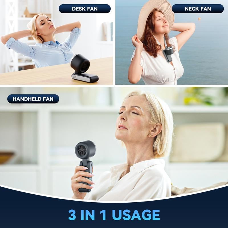 💥2025Hot Sale 💥3 IN 1 Usage Portable Handheld Turbo Fan🍃