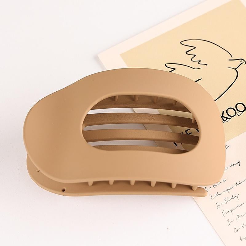 4pcs Solid Color Flat Hair Clips Set – Minimalist Acrylic Barrettes for Women