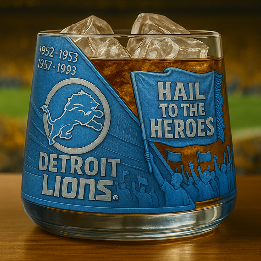 Lions Glory Whiskey Glass