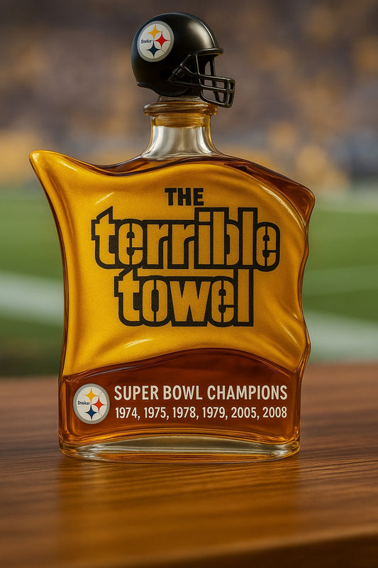 The Terrible Towel 1975 – 2025 Anniversary Whisky Bottle
