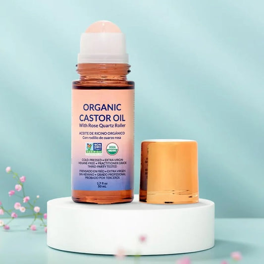 🌱Organic Castor Oil Roll-On – Hydrate Skin, Boost Hair, Ease Tension