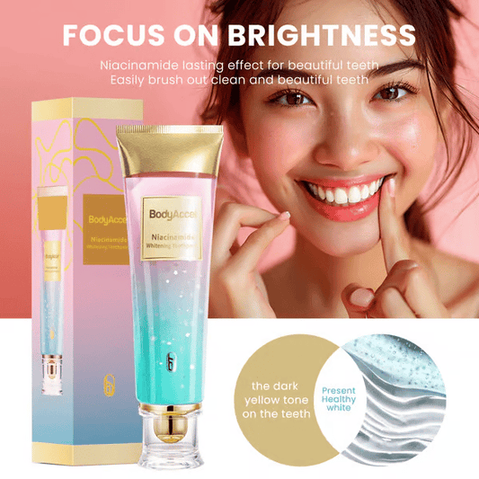 🔥BodyAccelProbiotic Whitening Toothpaste, Free of Fluoride, Nicotinamide, Anti plaque
