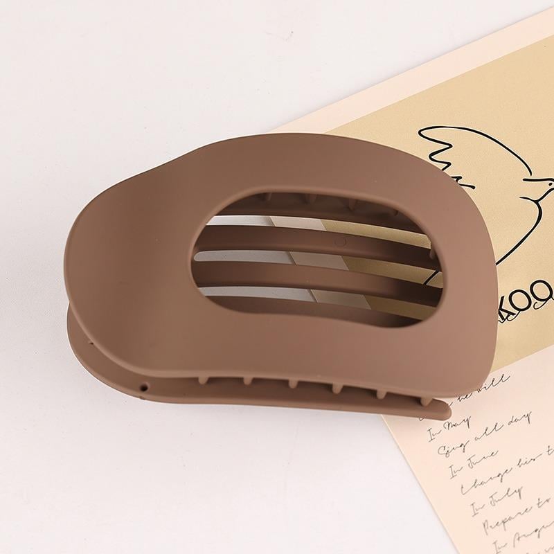 4pcs Solid Color Flat Hair Clips Set – Minimalist Acrylic Barrettes for Women