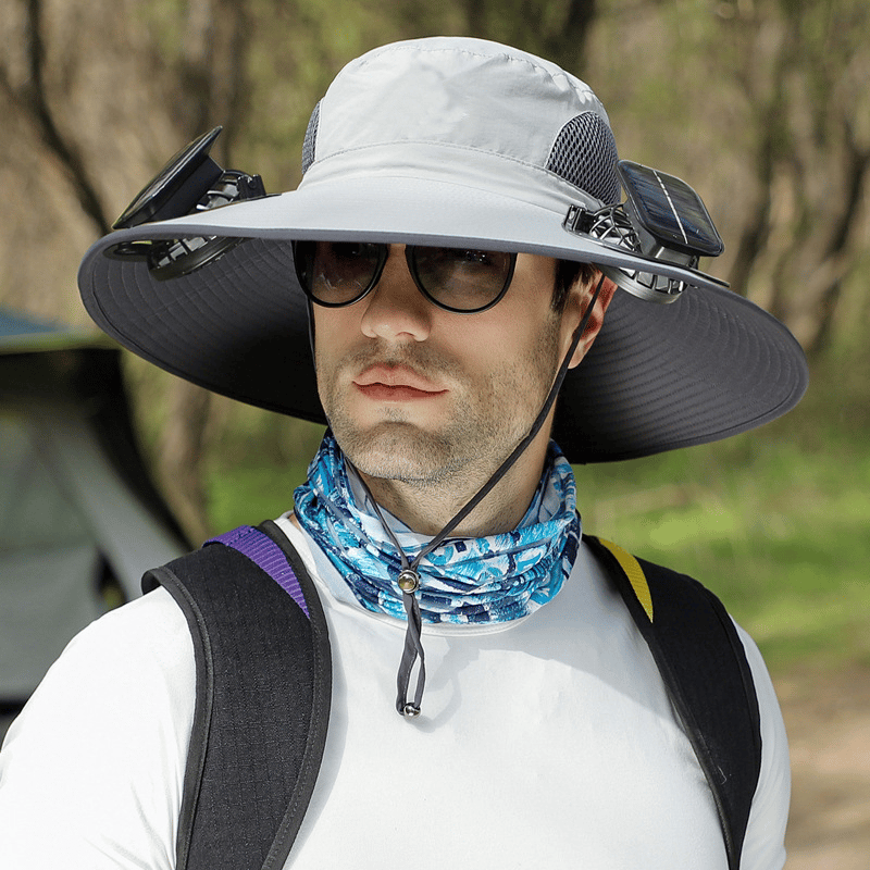 2025 New Ultralight Solar Fan Sun Hat – Lighter Than a Baseball!⚾(Only 11oz)