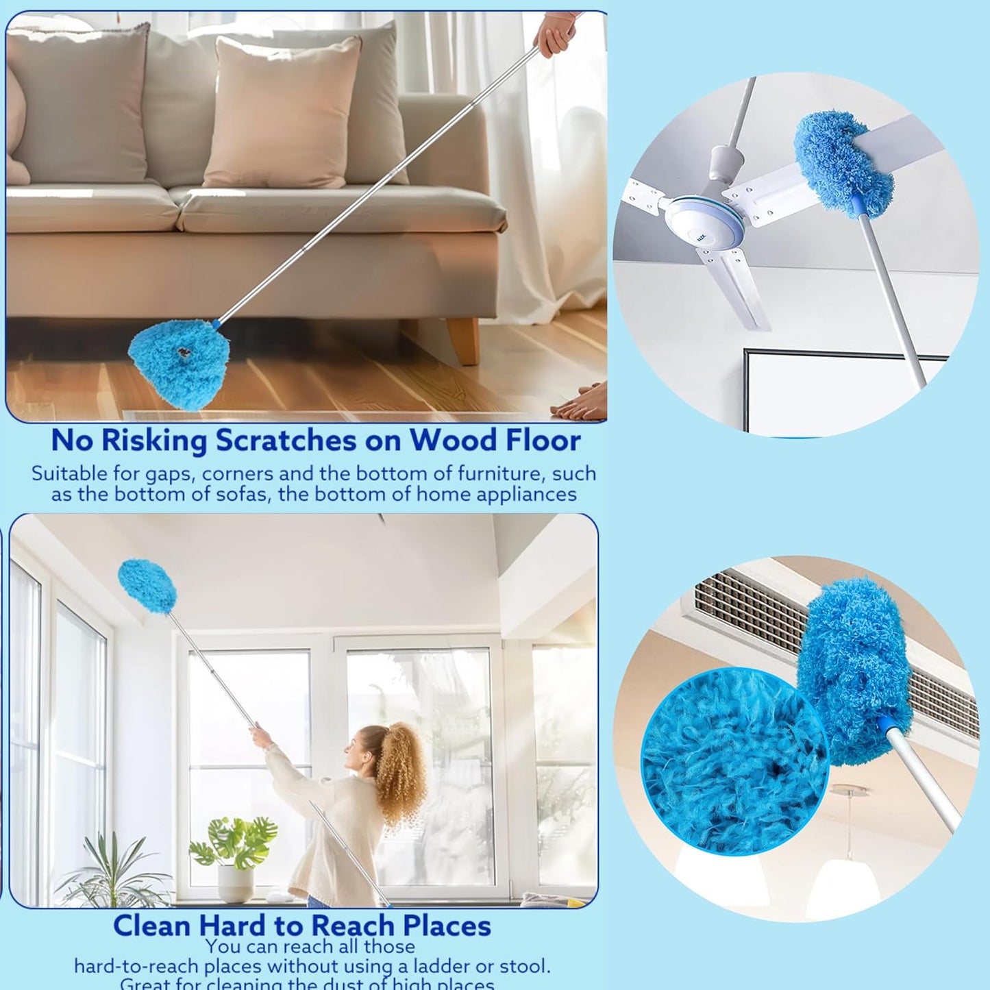 Multipurpose Extendable Microfiber Duster