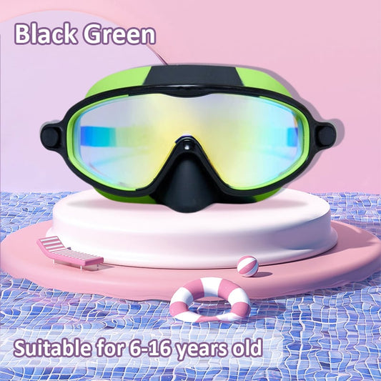 🏊‍♀️HD children's large frame waterproof and anti-fog swimming goggles🥽