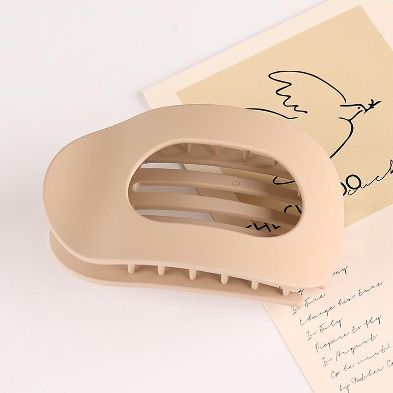 4pcs Solid Color Flat Hair Clips Set – Minimalist Acrylic Barrettes for Women